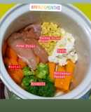 MPASI 6 bulan Ayam,Tofu,Butternut,kacang hijau,brokoli