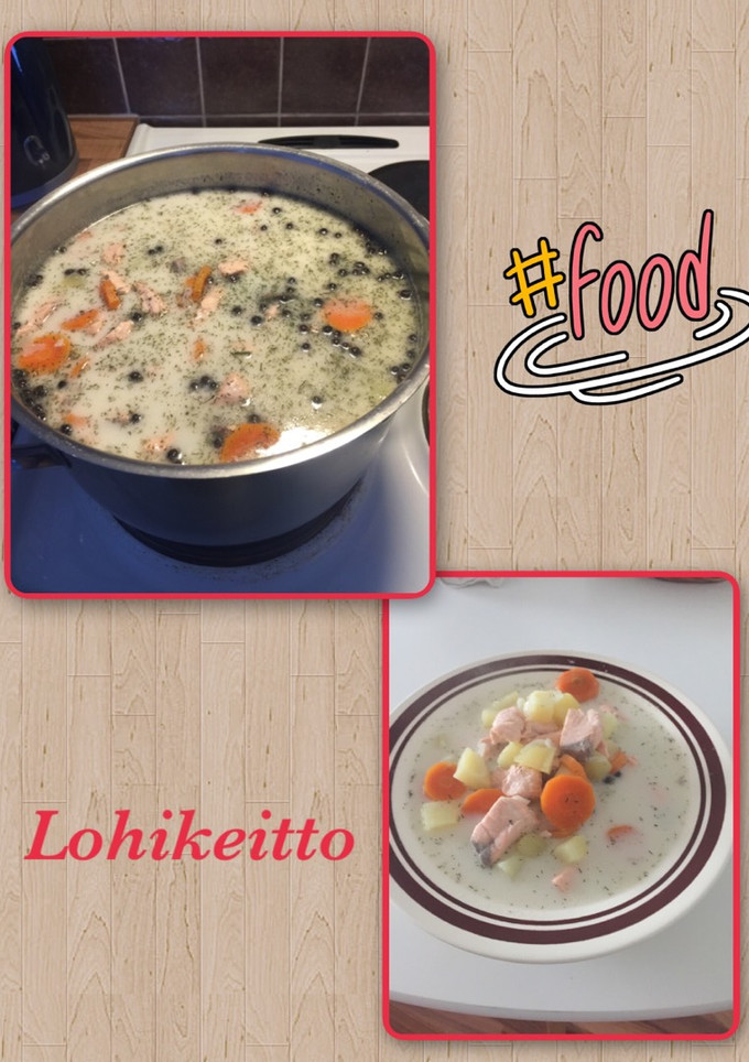 Foto resep Salmon soup finland