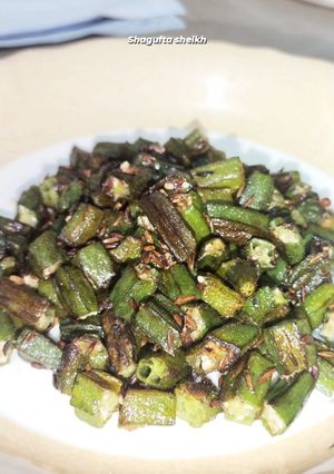A picture of Zeera fry bhindi.