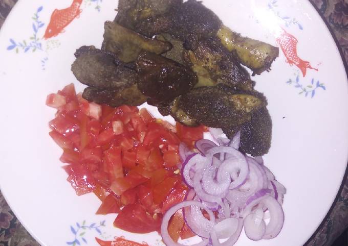 Matumbo fry with kachumbari #weeklyjikonichallenge