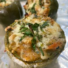 A picture of Seafood Stuff Bell Peppers!.