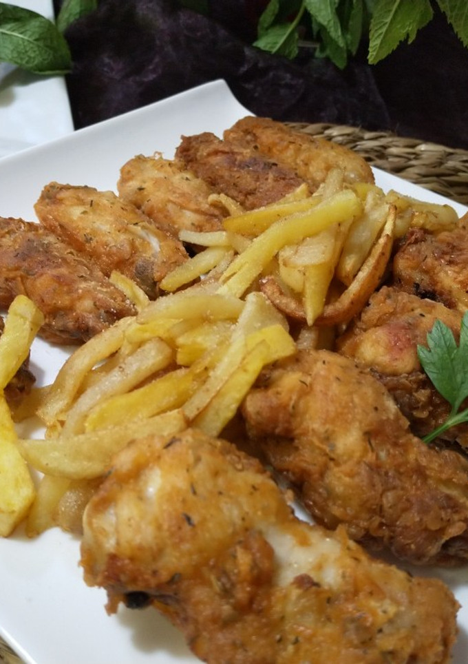 Una foto de Alitas de pollo crujientes estilo KFC