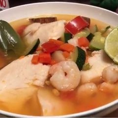 A picture of Shrimp and Tilapia Soup.