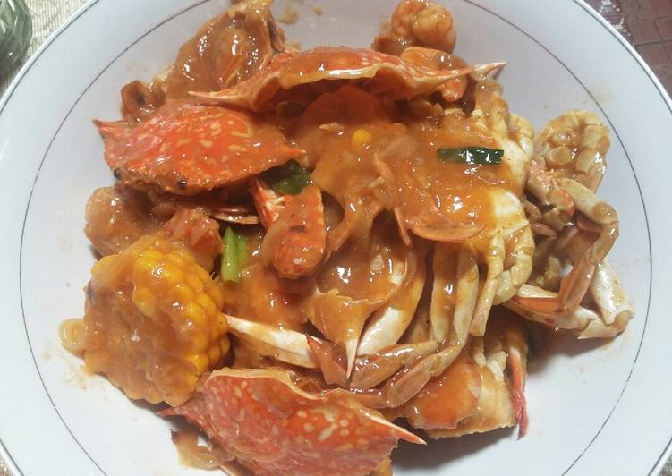 Bagaimana Membuat Kepiting vs udang saos maknyos, Enak Banget