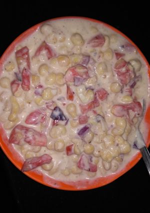 A picture of Bundi Veg Raita.