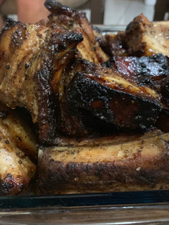 A picture of Special Honey Mustard Pork Belly & Ribs.