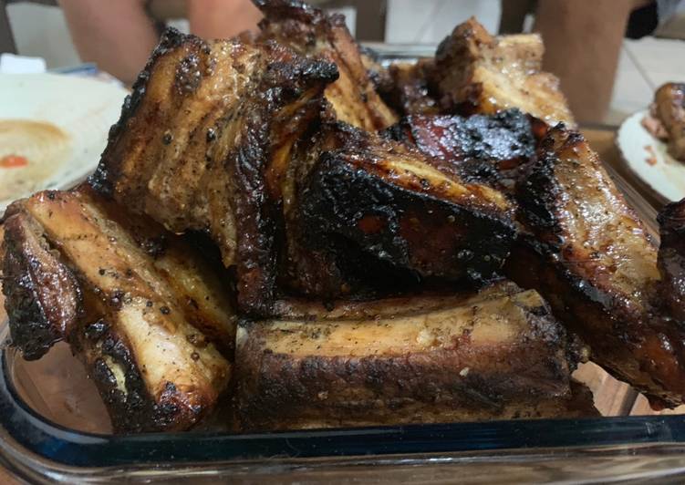 Recipe of Homemade Special Honey Mustard Pork Belly &amp; Ribs