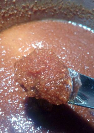 Una foto de Dulce de leche cortada