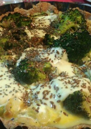 Una foto de Tarta integral de brócoli