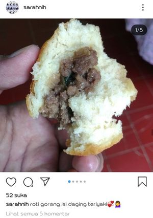 Foto resep Roti goreng isi daging teriyaki