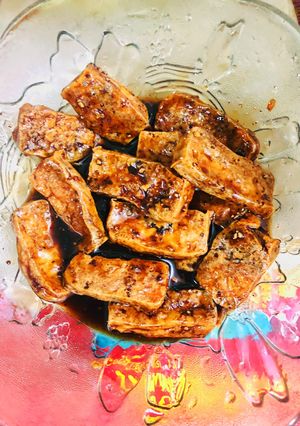 Hình của món Đậu hủ kho nước tương.