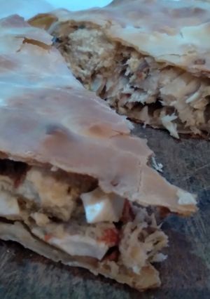 Una foto de Pastel de pescado y tofu