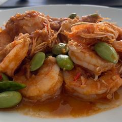 A picture of Stir-fried Stink Bean and Prawn.