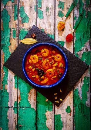 A picture of Prawn Mushroom Curry.