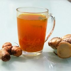 A picture of Kachhi haldi tea.