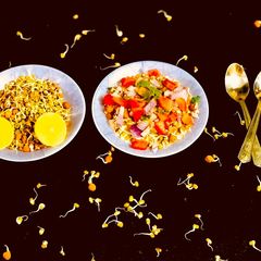 A picture of Mixed Sprouts Chaat zero oil.