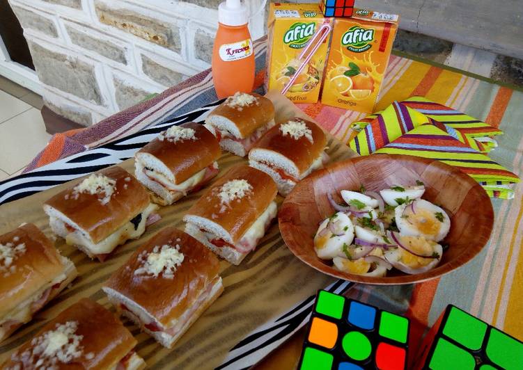 How to Cook Appetizing PizzaHamSliders with Boiled Egg Salad#TheBigFive#KidsMenu#Main