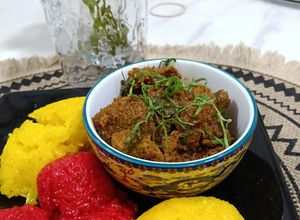 Gambar Rendang daging Pulut Kuning