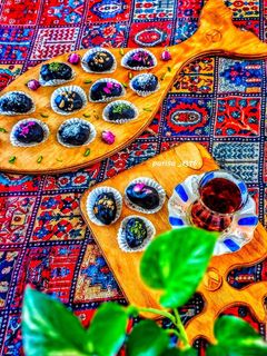 عکسی از دستور خرما شکلاتی مغزدار👌🏻😋