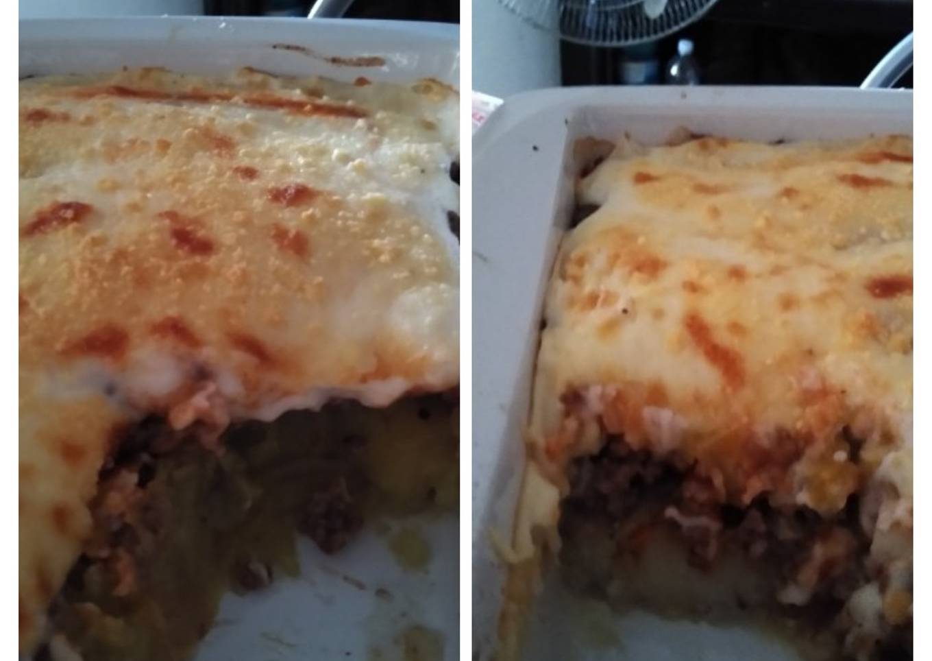 Pastel de carne de boniato y papas