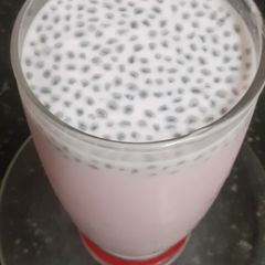 A picture of Rose Milk With Subja Seeds.