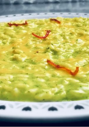 Foto di Risotto alle zucchine, salsa alla curcuma e speck 🥒🧀🥓