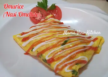 Resep Baru Omurice (Nasi Omellete) Sedap Nikmat