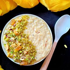 A picture of Kodo millet custard pudding.