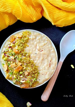 A picture of Kodo millet custard pudding.