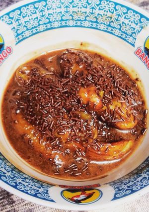 Foto resep Pisang goreng kuah milo