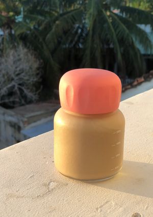 Hình của món Sữa cốm óc chó mix khoai lang.