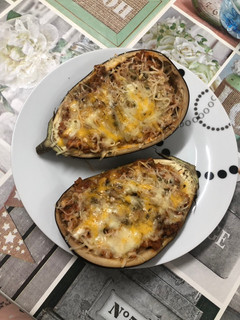 Una foto de Berenjenas rellenas