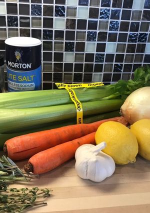 A picture of Homemade Chicken Stock.