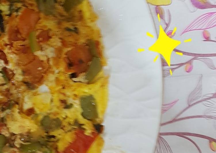 بيض مطوي بالخضار ❤👨‍🍳