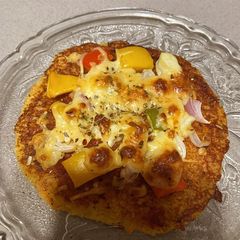 A picture of Moong dal pizza.