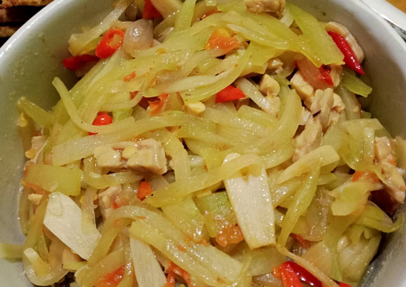 Tumis Labu Siam Tempe