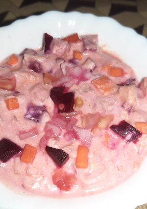 व्हेजीटेबल रायता (vegetable raita recipe in marathi) रेसिपी चे मुख्य फोटो 