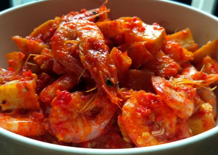 Resep Balado Udang Kentang, Bisa Manjain Lidah