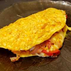 A picture of Omelette rápido y saludable de zanahoria y avena 🥕💪🏻.