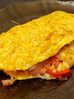 Una foto de Omelette rápido y saludable de zanahoria y avena 🥕💪🏻