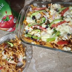 Pizza pasta A picture of Pizza pasta.