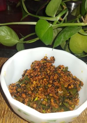 A picture of Mirchi ka koota.