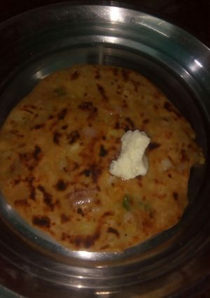 A picture of Unripe Papaya's Parantha.