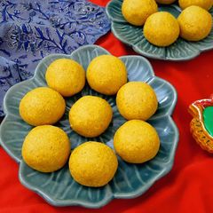 A picture of Sugar-Free Moong Dal Ladoos.