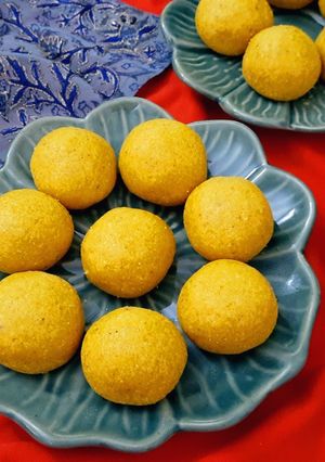 A picture of Sugar-Free Moong Dal Ladoos.