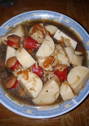 Foto resep Putih Telur Saus Lada Hitam Berkuah