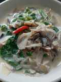 Sayur Jantung Pisang dan Bayam Bumbu Cincang