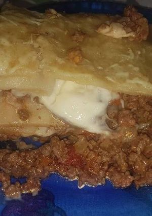 Una foto de Lasaña! Masa y relleno💖💖💖