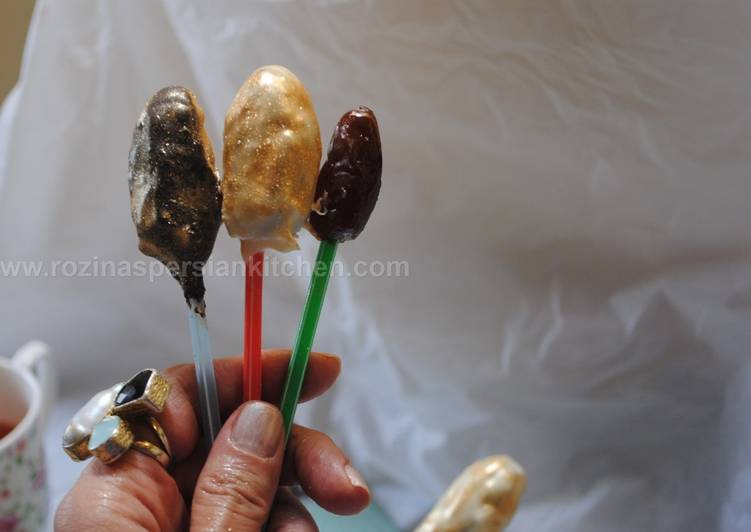 Chocolate covered date pops