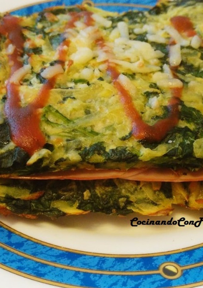 Una foto de Omelette de espinacas